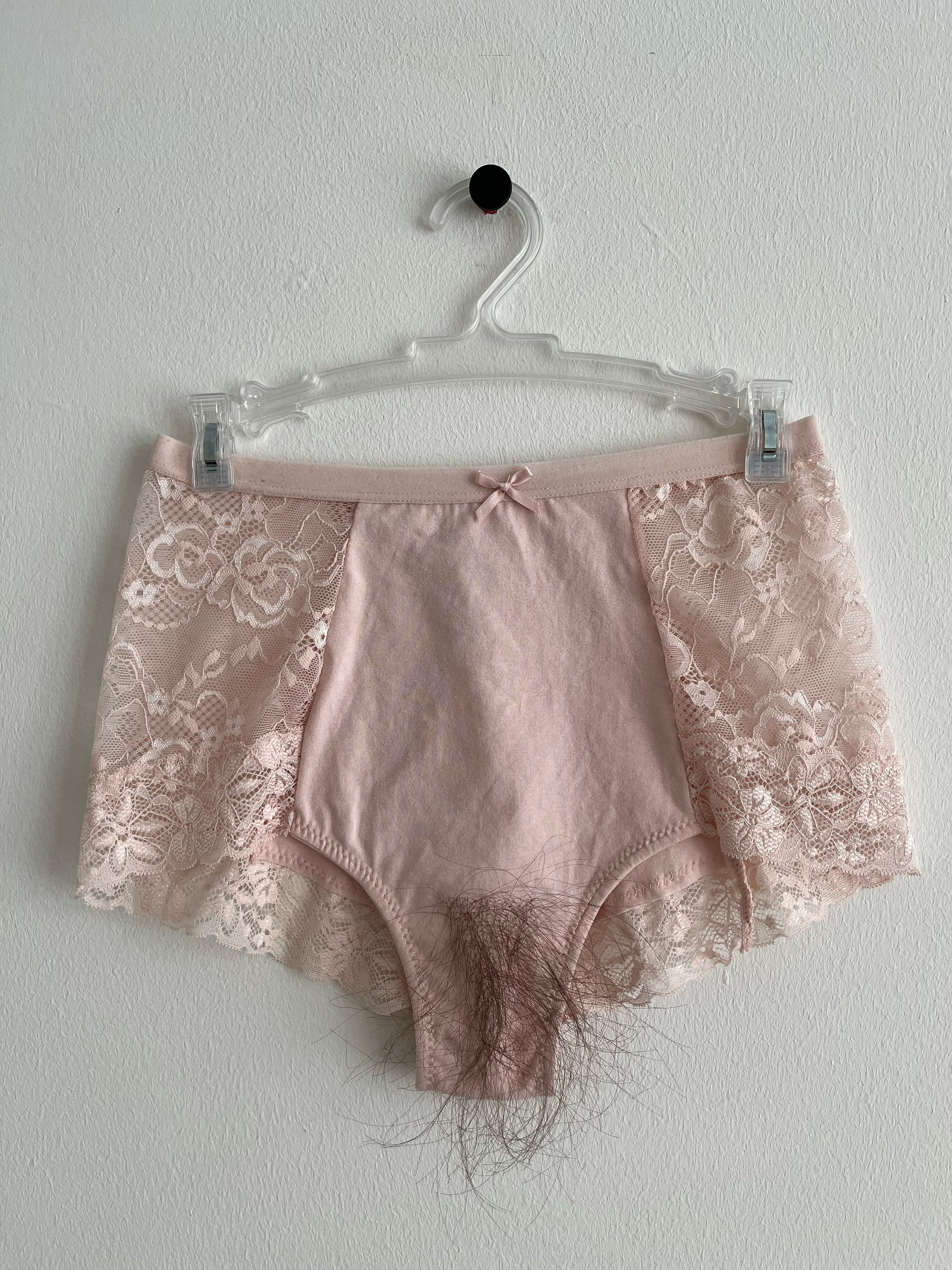 Harige slip — roze slip met haar